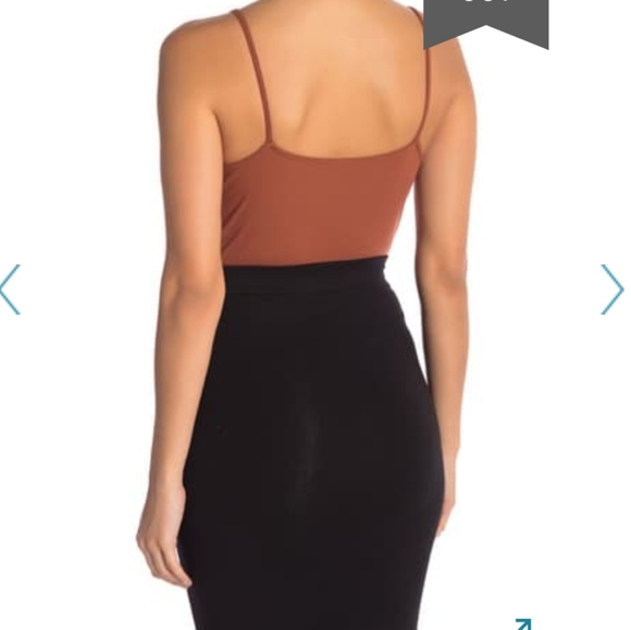 NWOT bp ribbed knit v neckline thong bodysuit - Picture 2 of 9